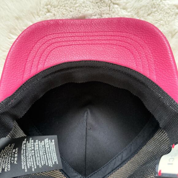 GUCCI grained calfskin logo print hat Authentic - Picture 3 of 6